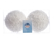 PALLA BIANCA INNEVATA 2 PZ  dia10cm