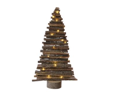 ALBERO IN LEGNO CON 20 LED LUCE CALDA 8.5x32x62cm