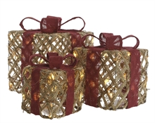 PACCO REGALO CON LED LUCE CALDA 3 MISURE ASSORTITE