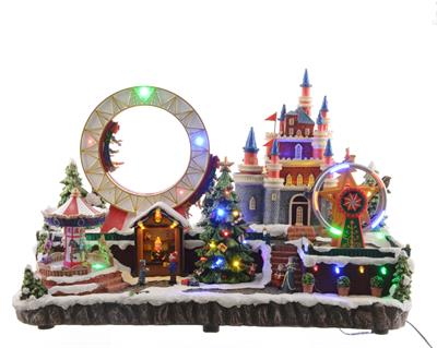PAESAGGIO LED GIOSTRE LUMINOSE IN MOVIMENTO 25x50x33cm 4