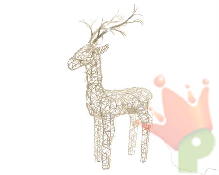 RENNA LUMINOSA LED wicker deer outdoor cool white 26x23x60cm-48L