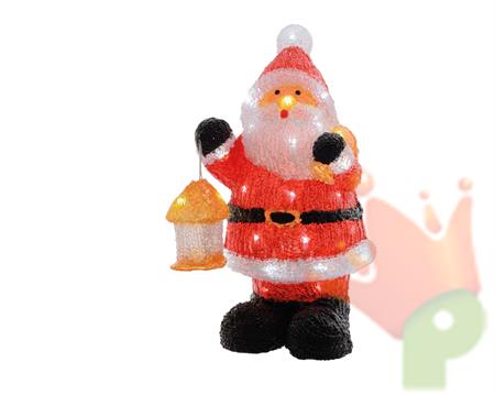 BABBO NATALE LUMINOSO rylic Santa outd cool white 21x25x46cm-40L