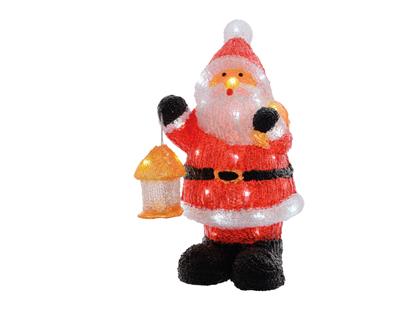 BABBO NATALE LUMINOSO rylic Santa outd cool white 21x25x46cm-40L
