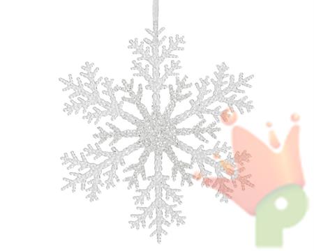 DECORAZIONE SAGOMA NEVE TRASPARENTE dia21cm