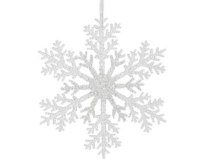 DECORAZIONE SAGOMA NEVE TRASPARENTE dia21cm