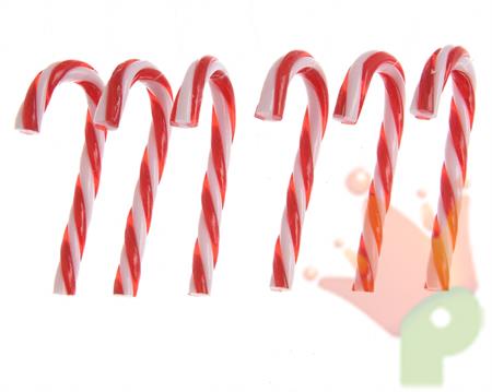 BASTONCINI DI PLASTICA ROSSO E BIANCO CANDY 7.5cm