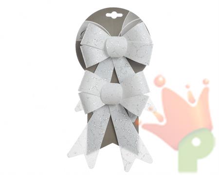 FIOCCO GLITTER BIANCO 2PZ 3x14x18cm