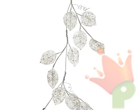 GHIRLANDA FOGLIE BIANCA  100cm