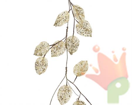 GHIRLANDA FOGLIE ORO 100cm