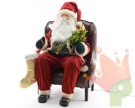BABBO NATALE GONFIABILE CON POLTRONA  70x80x120