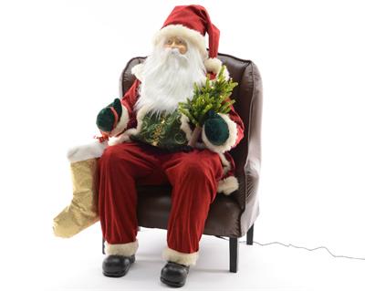 BABBO NATALE GONFIABILE CON POLTRONA  70x80x120