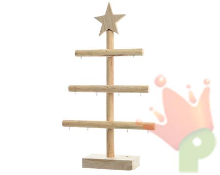 ALBERO IN LEGNO NATURALE CON GANCI  60x35cm