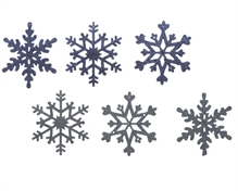 PENDENTE NATALIZIO FIOCCO DI NEVE BLU GLITTERATO