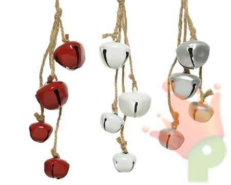 DECORAZIONI PENDENTI SONAGLI ASS dia3.5x24cm