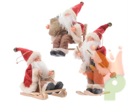 BABBO NATALE CON SEDIA  9x5x15cm 13cm 7x13x10cm