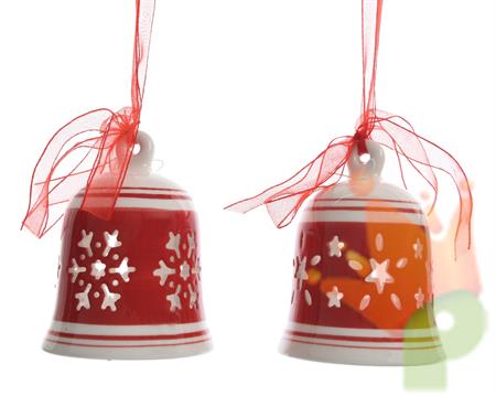 DECORAZIONE PENDENTE CAMPANELLA  dia7x10cm