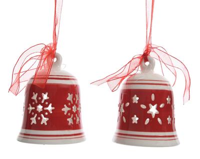 DECORAZIONE PENDENTE CAMPANELLA  dia7x10cm