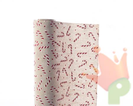 RUNNER DECORATO BASTONCINI NATALIZI 35x200cm