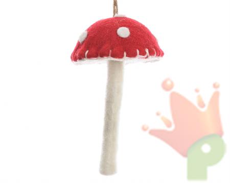 DECORAZIONE FUNGO PENDENTE IN FELTRO