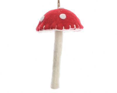 DECORAZIONE FUNGO PENDENTE IN FELTRO