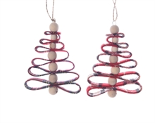 DECORAZIONE ALBERO PENDENTE  2col ass multi 1.5x9x13cm