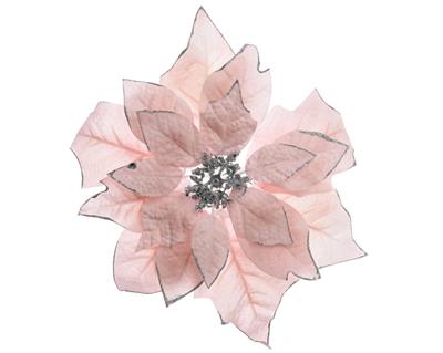 STELLA NATALIZIA ROSA E ARGENTO D. 30cm