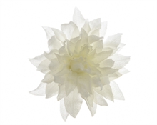 FIORE DALIA CON CLIP BIANCO INNEVATO dia20cm