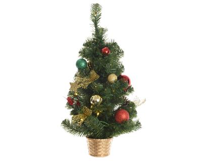 ALBERO IN VASO ADDOBBATO MULTICOLOR CON LUCI 60cm-20L