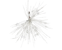 DECORAZIONE CON MOLLETTA PERLINE BIANCHE dia16x14cm