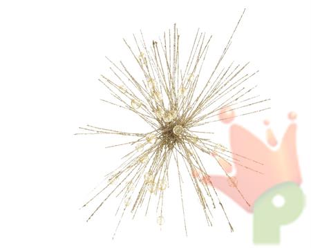 DECORAZIONE CON CLIP ORO dia16x14cm