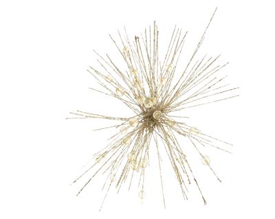 DECORAZIONE CON CLIP ORO dia16x14cm