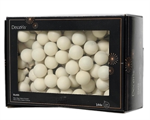PALLINE DI NATALE A GRAPPOLO BIANCO OPACO 2 CM 12 PZ