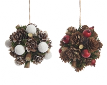 PALLA DECORATA NATURALE  2cls assorted dia9cm