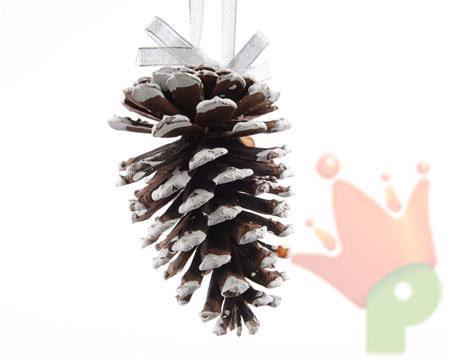 PENDENTE NATALIZIO PIGNA INNEVATA 7.5x15 CM