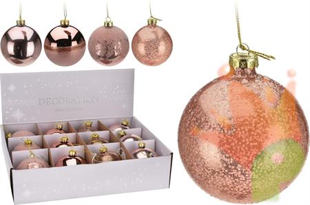 PALLINA DI NATALE ROSA GOLD 8 CM