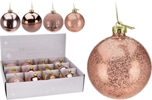 PALLINA DI NATALE ROSA GOLD 8 CM