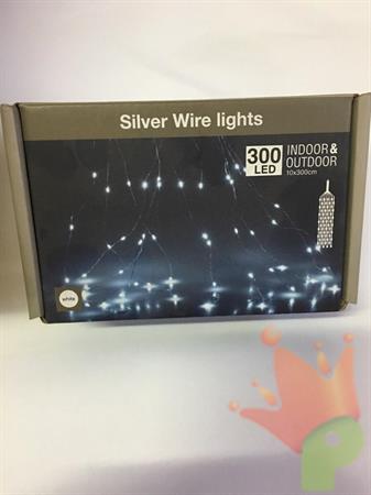 LUCI DI NATALE 300 LED BIANCO FREDDO CASCATA