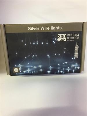 LUCI DI NATALE 300 LED BIANCO FREDDO CASCATA