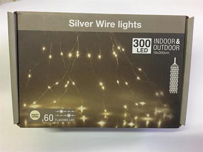 LUCI DI NATALE 300 LED BIANCO CALDO CASCATA
