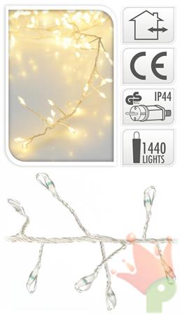 LUCI DI NATALE CLUSTER 1440 LED BIANCO CALDO