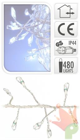 LUCI DI NATALE CLUSTER 480 LED BIANCO FREDDO