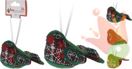 PENDENTE NATALIZIO UCCELLINO 3 COLORI ASSORTITI