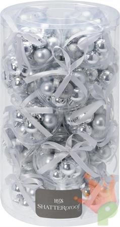 PALLINE DI NATALE ARGENTO 3 CM CONFEZIONE 12 PZ