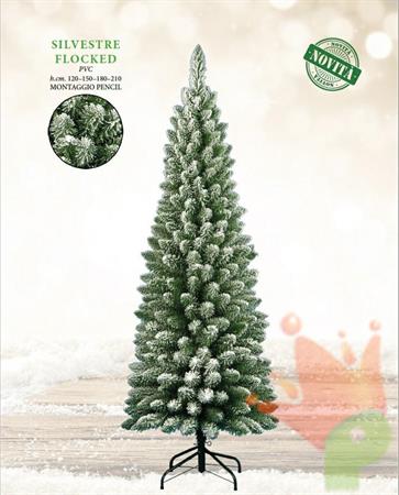 ALBERO DI NATALE SLIM INNEVATO 150 CM SILVESTRE