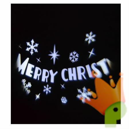 PROIETTORE GARDEN MERRY CHRISTMAS 1X1W LED BIANCO ROTAZIONE
