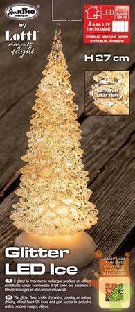 ALBERO NATALE GHIACCIO ACRILICO GLITTER LED ICE 3 COLORI