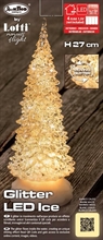 ALBERO NATALE GHIACCIO ACRILICO GLITTER LED ICE 3 COLORI