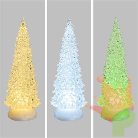 ALBERO NATALE GHIACCIO ACRILICO GLITTER LED ICE 3 COLORI