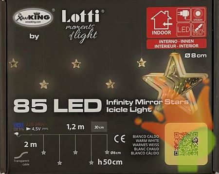 TENDA ICE LIGHT 5 STELLE INFINITY MIRROR BIANCO CALDO 120CMX50CM