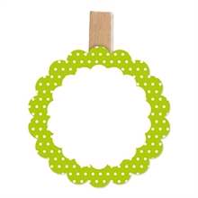 SEGNAPOSTO POIS VERDE MELA 4,5X6CM 6PZ